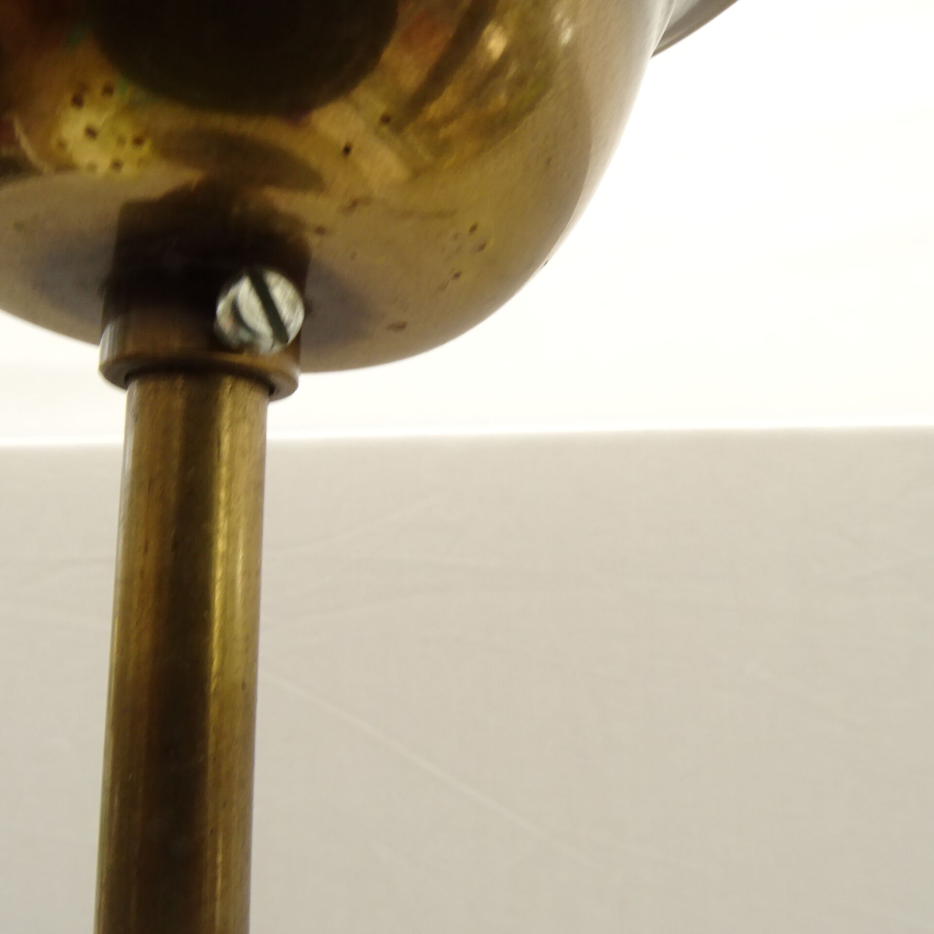 Suspension in opaque glass and solid brass