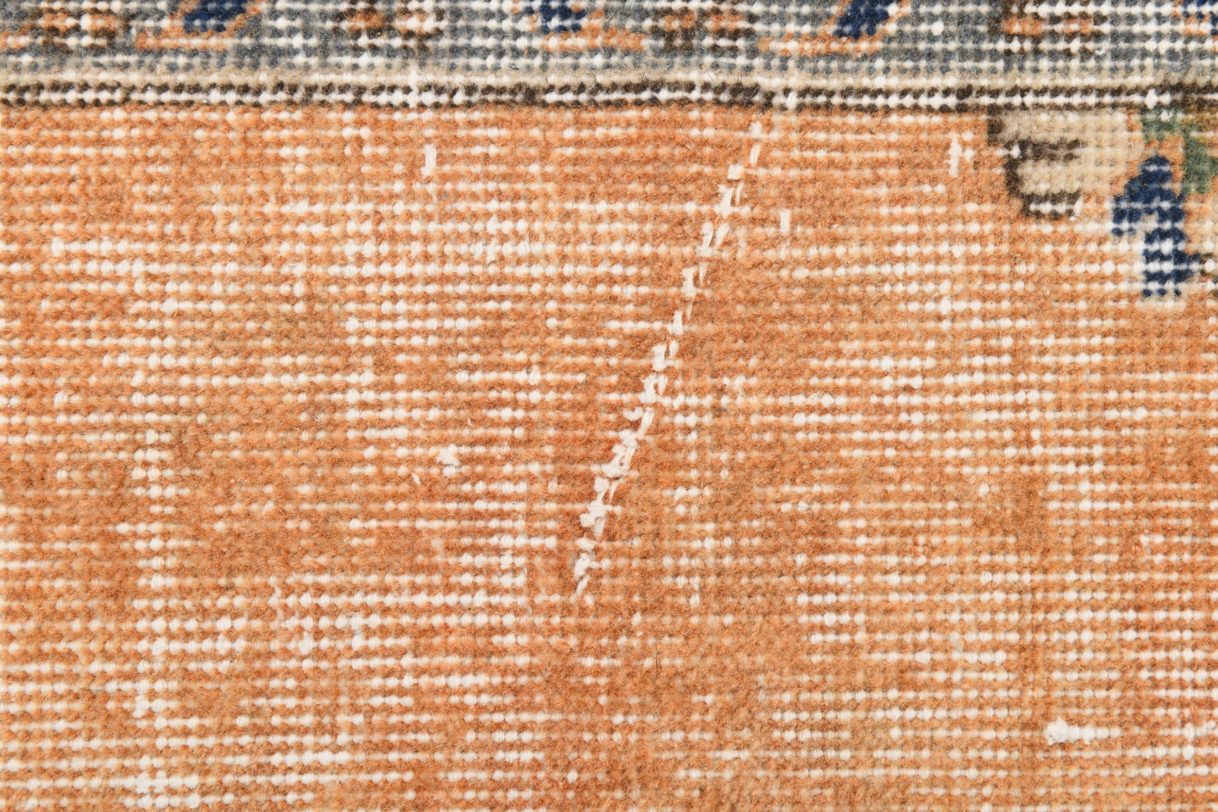 5x9 Navy Blue & Peach Oriental Persian Rug, 168x284Cm