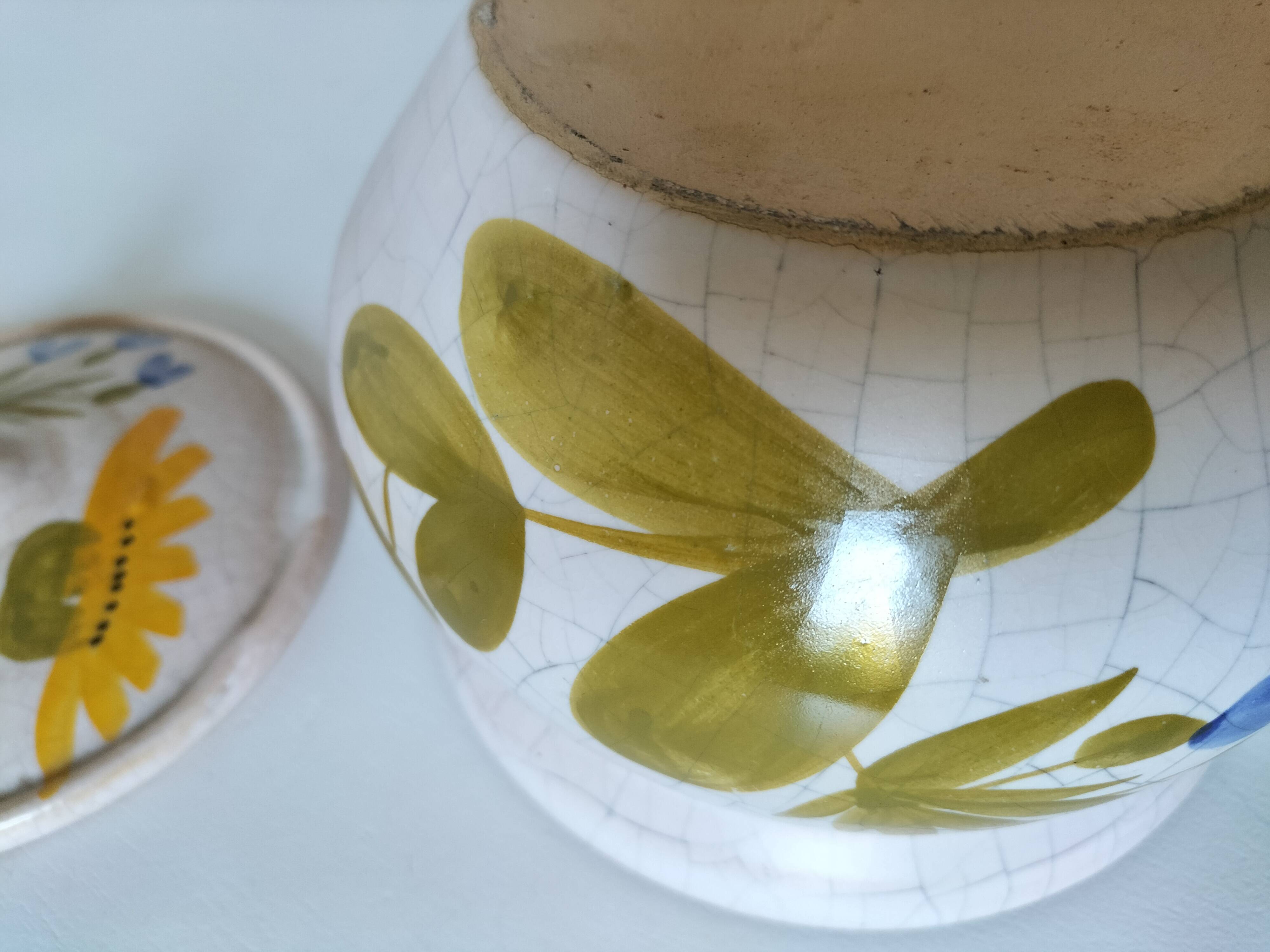Covered pot Poteries du Marais - Rare country decor