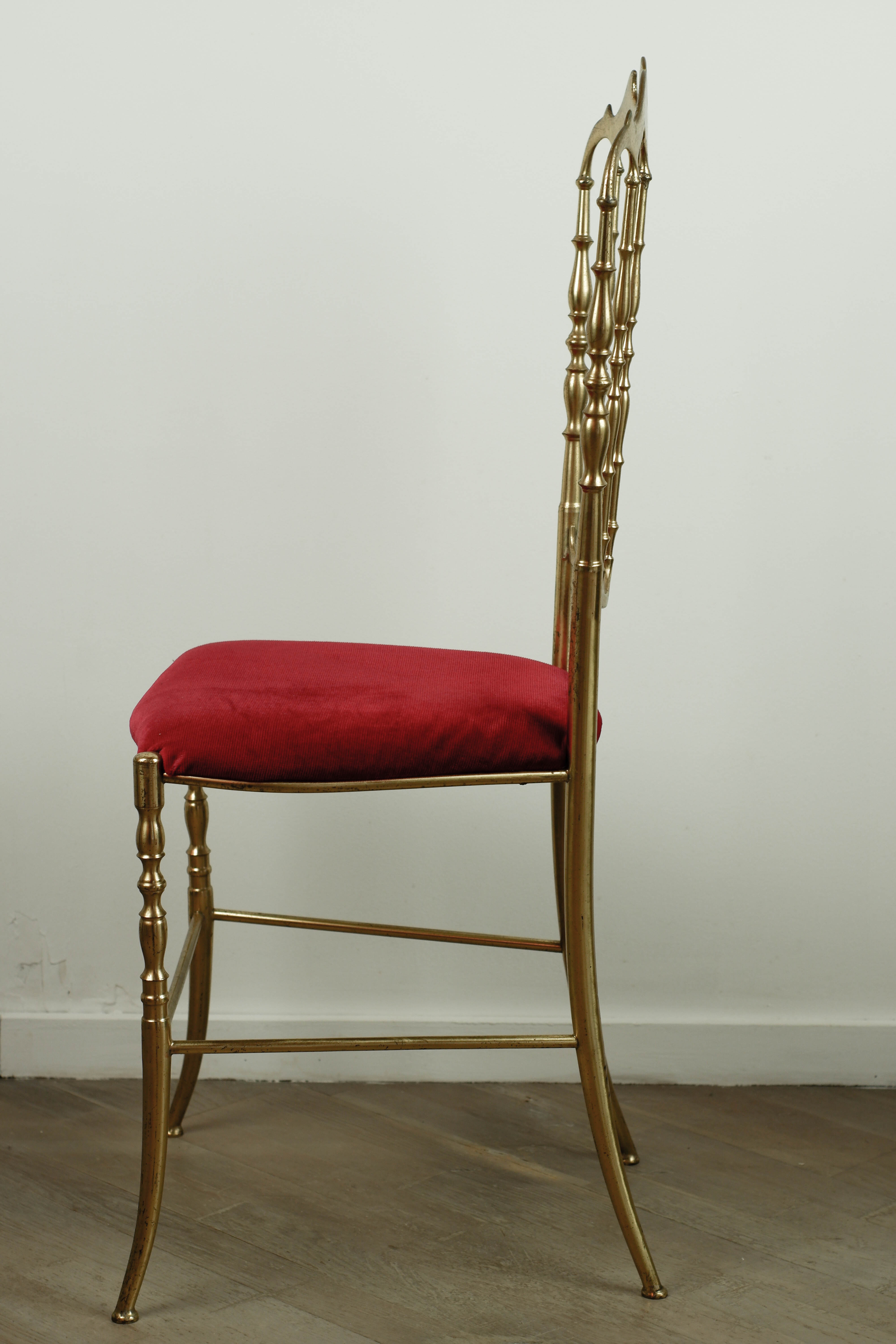 Chiavari brass chair