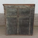 Old wooden glazed wall cabinet