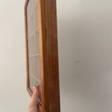 Storage box with wall-mounted glass mirror with integrated storage