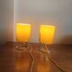Paire de lampes tubes vintage Orange Pop & Chrome