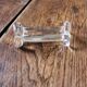 A set of 6 antique transparent trilobed glass knife holders