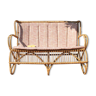 Vintage rattan bench seat