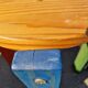 Set of 3 stackable pine stools