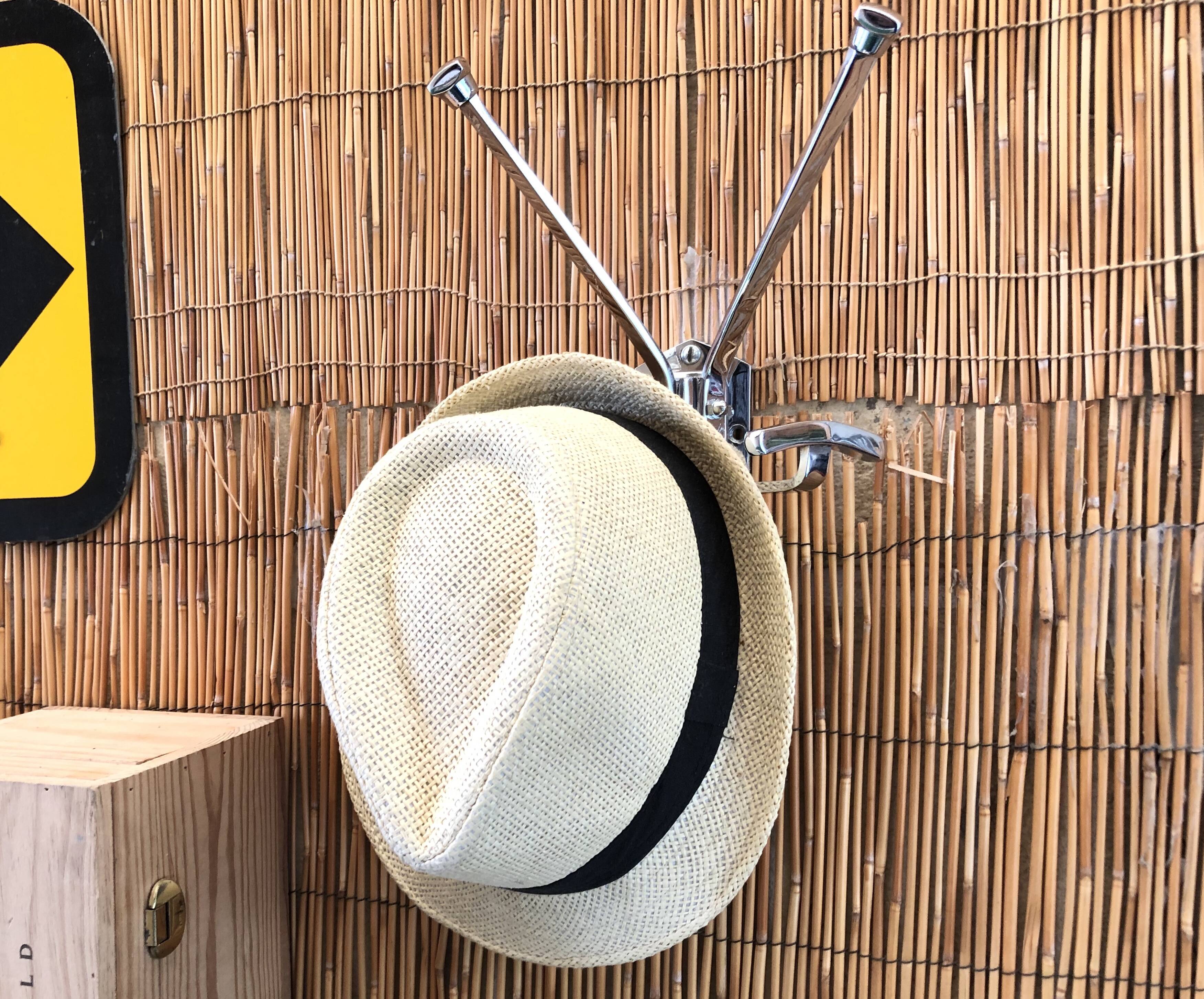 Vintage Modernista wall coat hanger 60 solid brass chrome plated