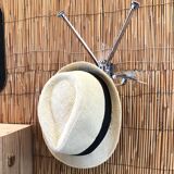 Vintage Modernista wall coat hanger 60 solid brass chrome plated