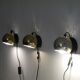 Series of 3 scandinavian brass sconces 1970