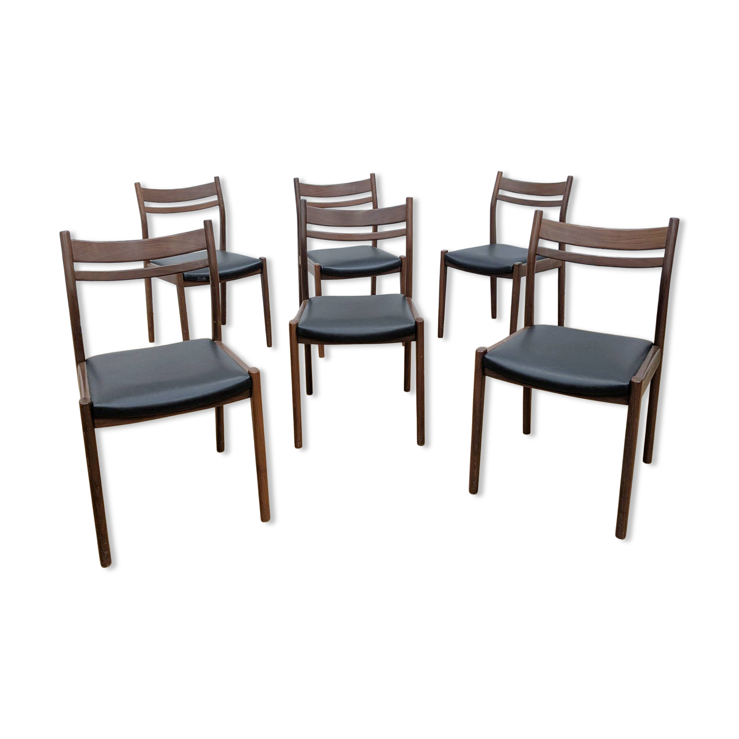 6 vintage teak chairs