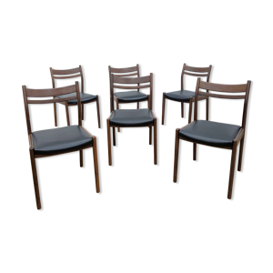 6 chaises vintage en - teck