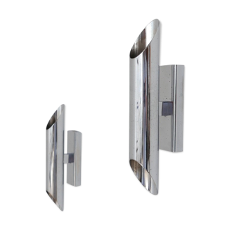 Pair of mid-century double sided wall lights