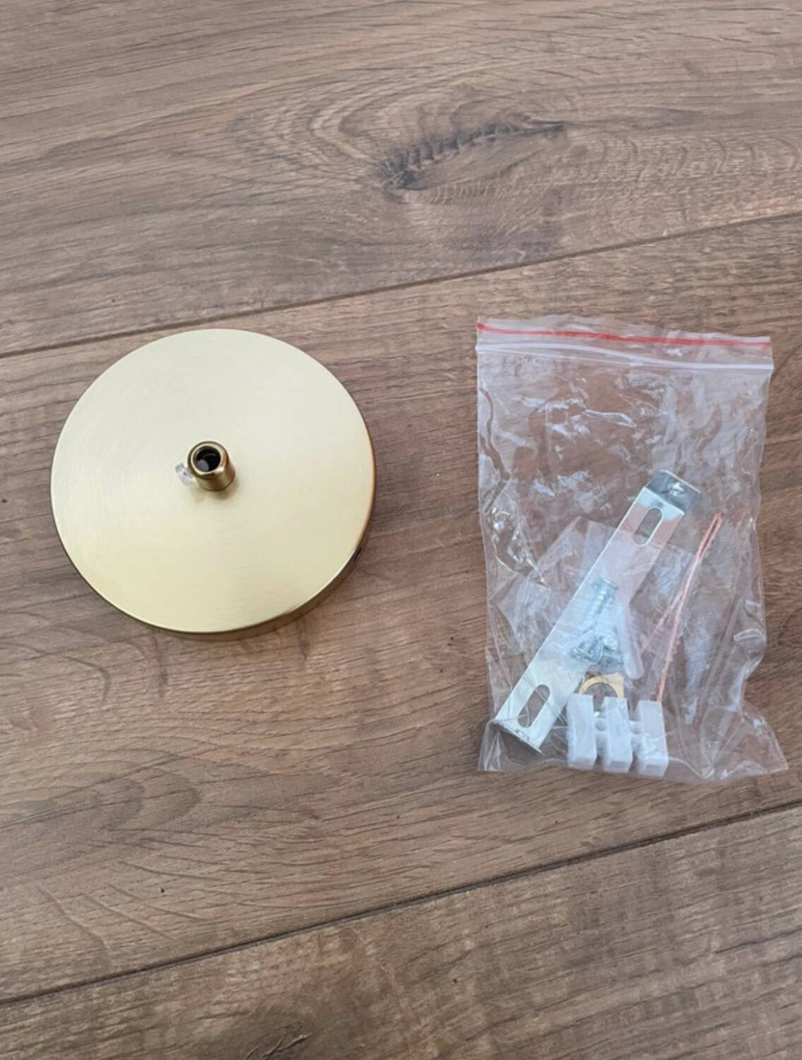 Frosted blue glass suspension vintage cottage style