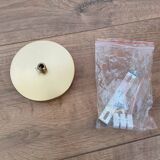 Frosted blue glass suspension vintage cottage style