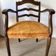 Pair of wooden and velvet armchairs from the 30s and 40s