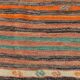 Pinstriped Pattern Vintage Kilim Rug, 201x227Cm
