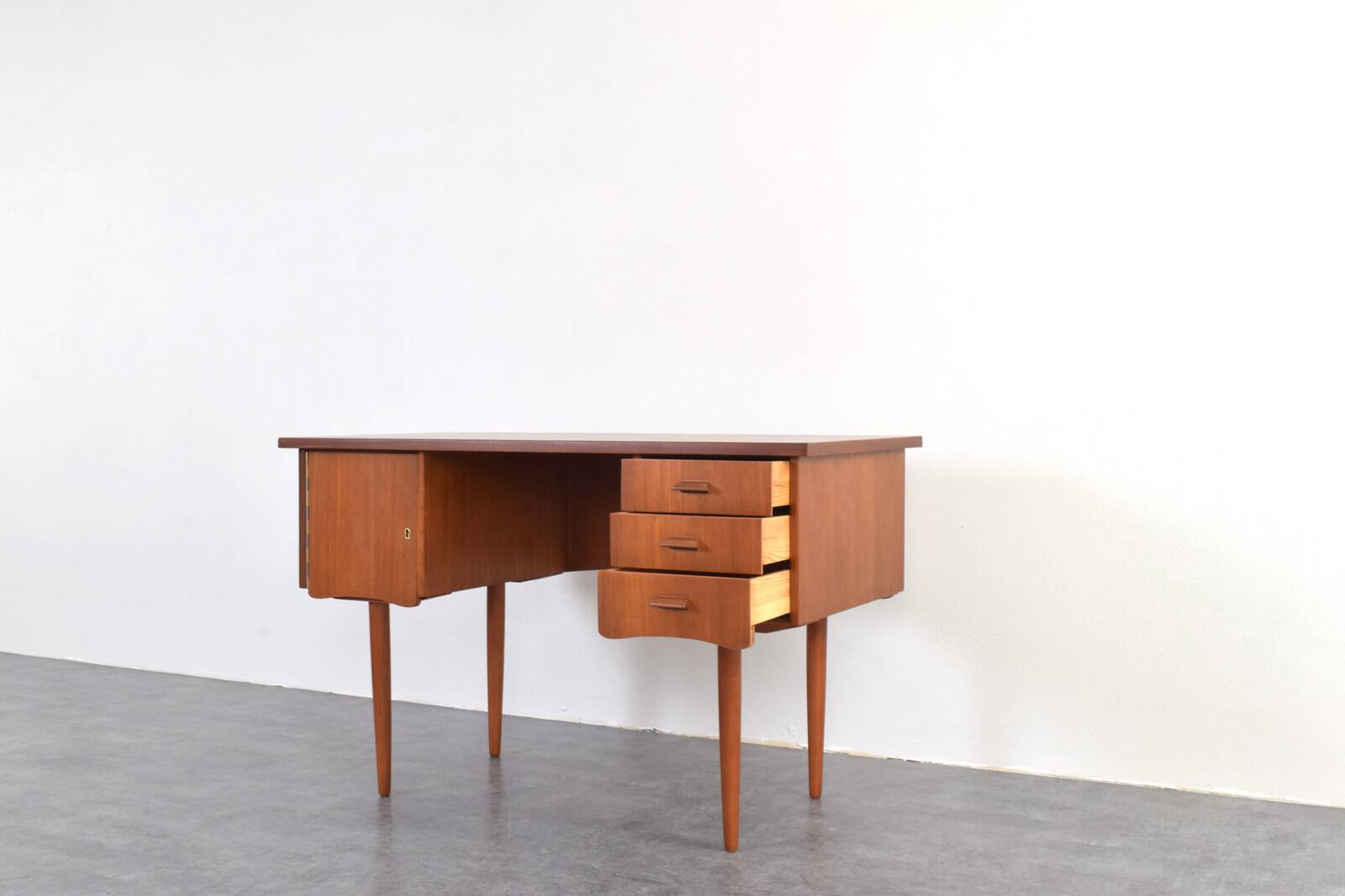 Mid-Century Danish Teak Desk, 1960s.