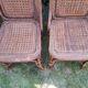 4 chaises Perret et Vibert en bambou et rotin