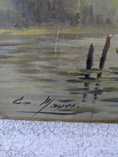 Huile sur toile, tableau ancien