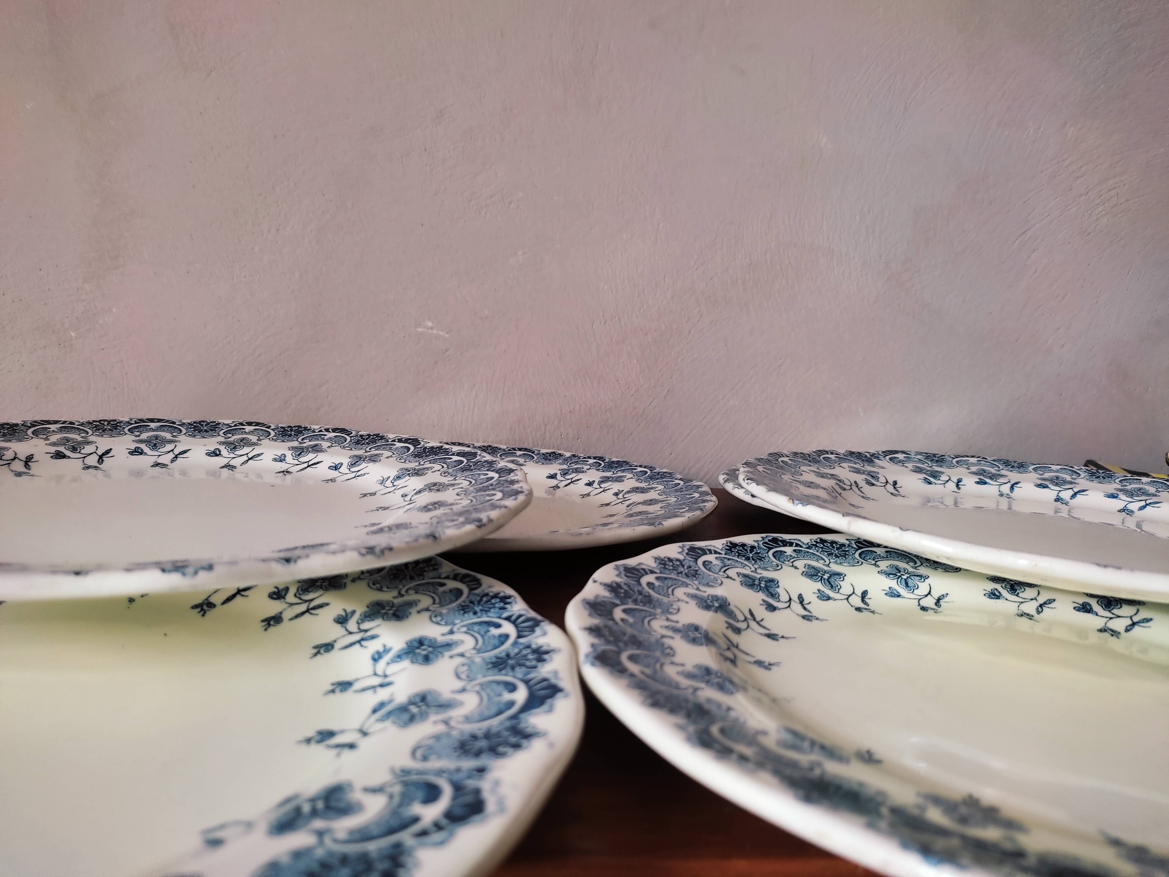 6 plates in earthenware iron by LG