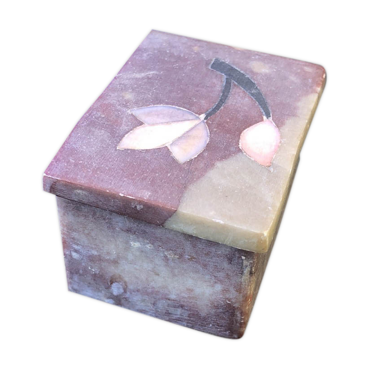 Stone and mother-of-pearl box