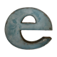 Blue sign letter "E"