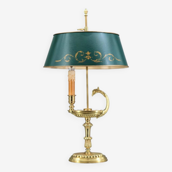 Empire hot water bottle lamp in solid gilded bronze