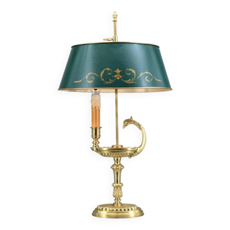 Lampe bouillotte Empire en bronze Massif doré