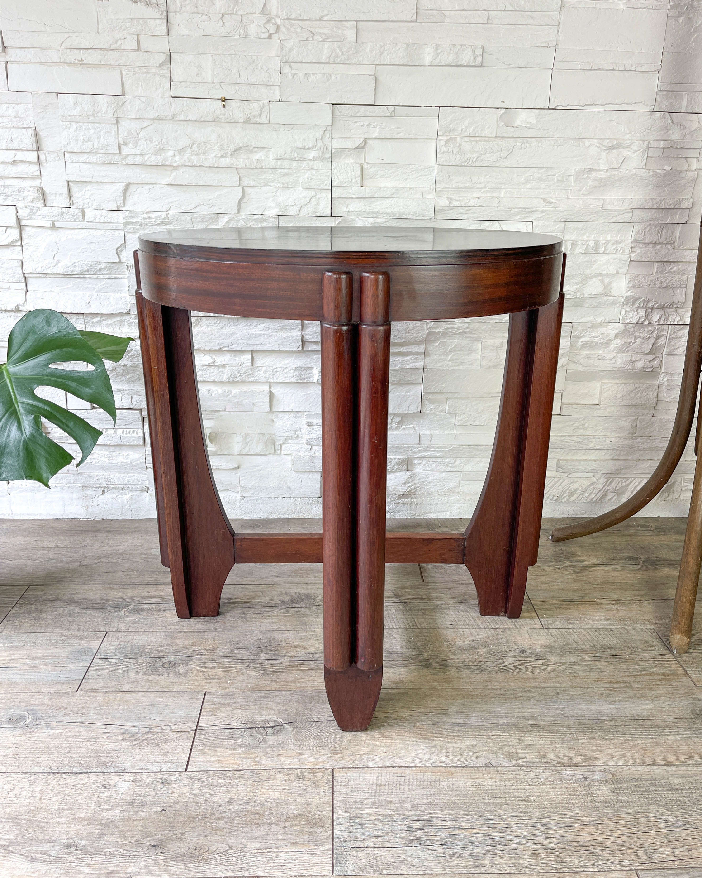 Table basse guéridon art déco en palissandre, 1920s