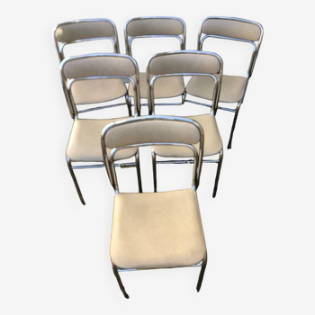 6 vintage Souvignet chairs