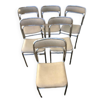 6 chaises vintage souvignet