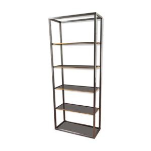 Etagère chrome et laiton Italy