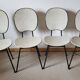 Lot de 4 chaises vintage années 50/60