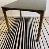 Vico Magistretti pour Cassina table Carimate vintage années 60 bois teintée