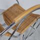 Vintage chrome and wicker rocking chair, 1970s
