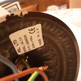 Glass wall light with iron frame