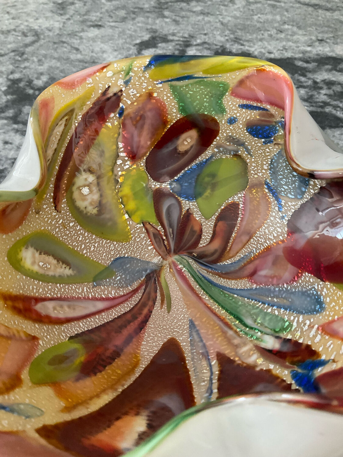 Pair of vintage Murano glass pocket trays