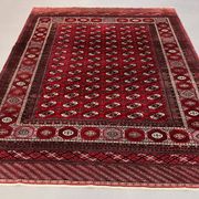 Antique Turkmen Tekke main carpet, 302x245 cm Turkoman Bokhara red black 2504