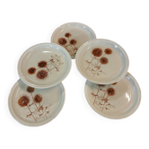 5 old Sarreguemines dessert plates