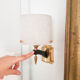 Wall sconce style vintage empire perspex granulated