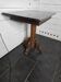Old pedestal table with oak legs and marble top