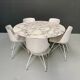Table de salle à manger en marbre Aresbescato par Eero Saarinen pour Knoll