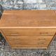 Vintage chest of drawers with compass feet, oak, original patina, 1950s