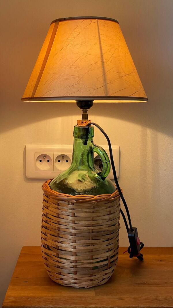 Lampe dame-jeanne vintage