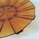 Large amber molded pressed glass dish