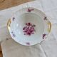 Vintage salad bowl in Limoges porcelain by Ahrenfeld – Pink floral decoration