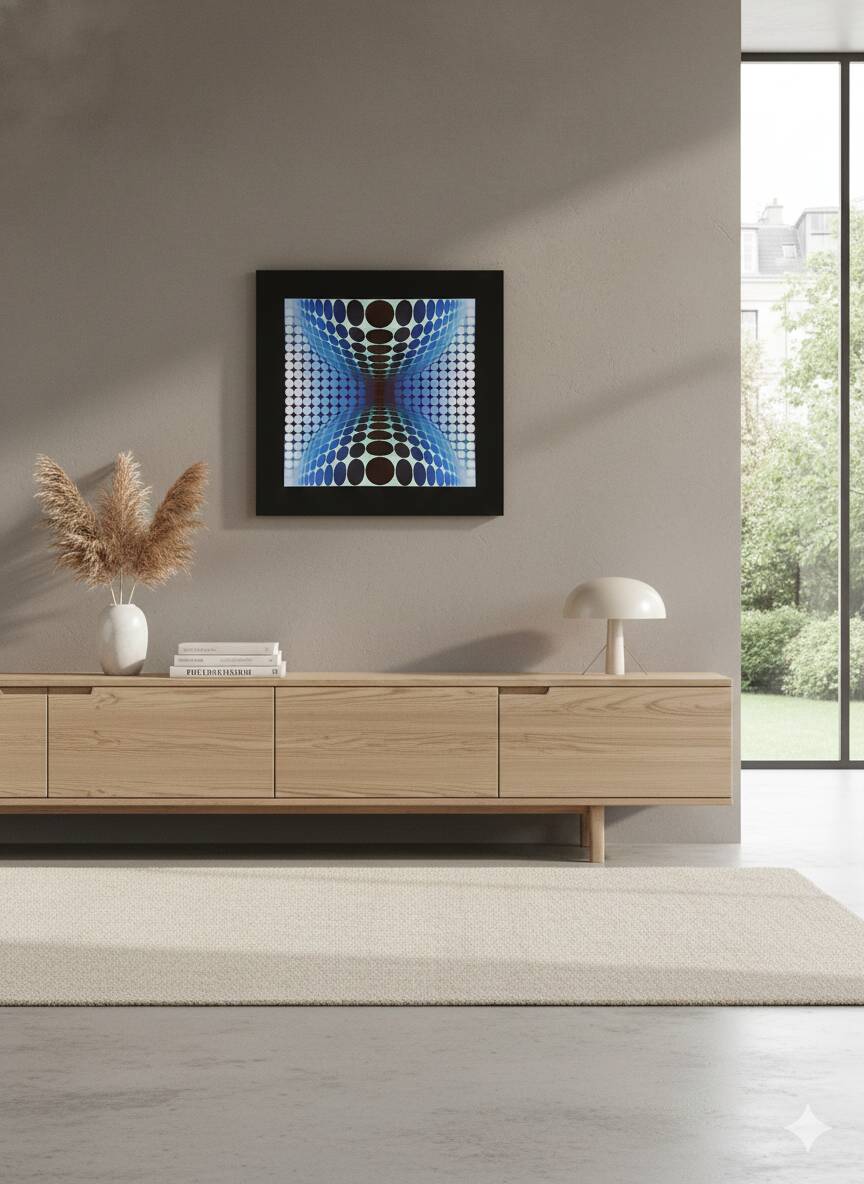 Screenprint by Victor Vasarely - Éditions du Griffon 1970 - Op