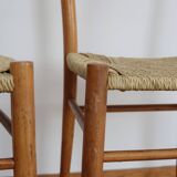 Pair of Scandinavian straw chairs