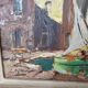 Oil Painting on Cardboard Saint Tropez - La Ponche signed Louis Millet - 60's