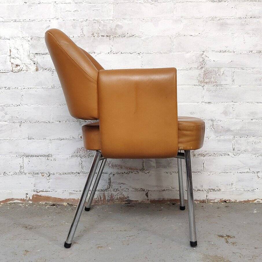 Deauville Leather Armchairs by Marc and Pierre Simon for Airborne, 1960s